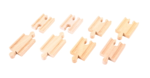 8 mini straight wooden tracks