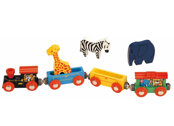 classic animal wooden train