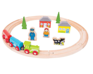 20 piece my first wooden train set