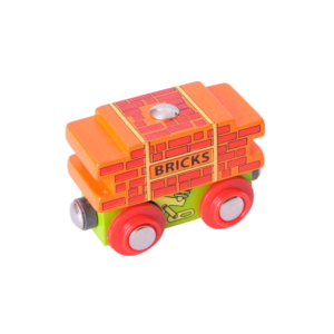 bricks wooden train wagon