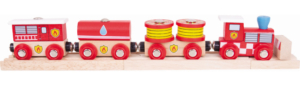 fire and rescue wooden train