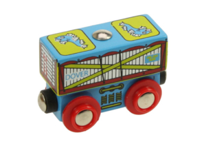 fish wooden train wagon