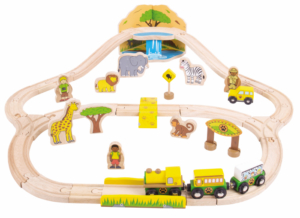 safari wooden train set
