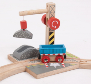 wooden gravel crane