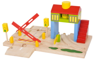 wooden signal box and level crossing