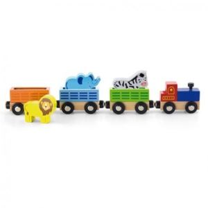 zoo animal wooden train